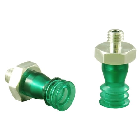 Fipa Bellows vacuum cup diam. 11 mm, Monoflex green 50 Degrees, fitting M6-male 20.011.201.22